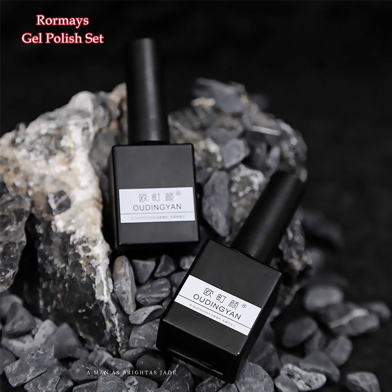 Rormays Jade Grease Pop Color gel 24 Color Polishing Set Ice Transparent Bare Color Lasting UV LED Pink Nail Primer Whitening Wholesale Factory