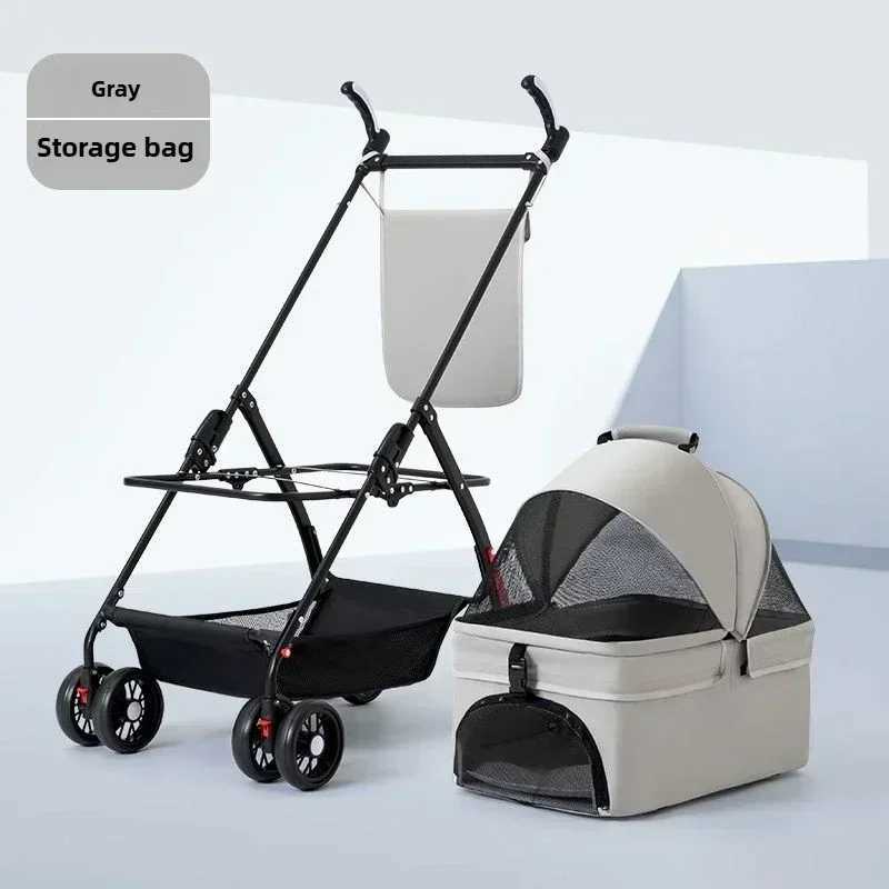 Others Dog Carrier Pet Stroller Dog Carrier Bag Backpack Pet Cart Dog Cat Teddy Special Trolley Out Small Pet Portable Lightweight Foldable Dog Car H2