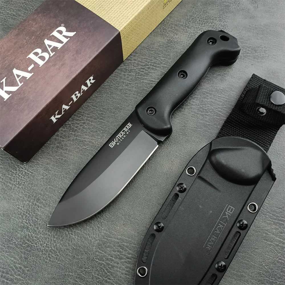 NEW KB Fixed Blade Knife BK2 Outdoor Cam Knife 8Cr13Mov Blade Nylon Fiber Hand EDC Survival Hunting Hiking Tool Gift W250214