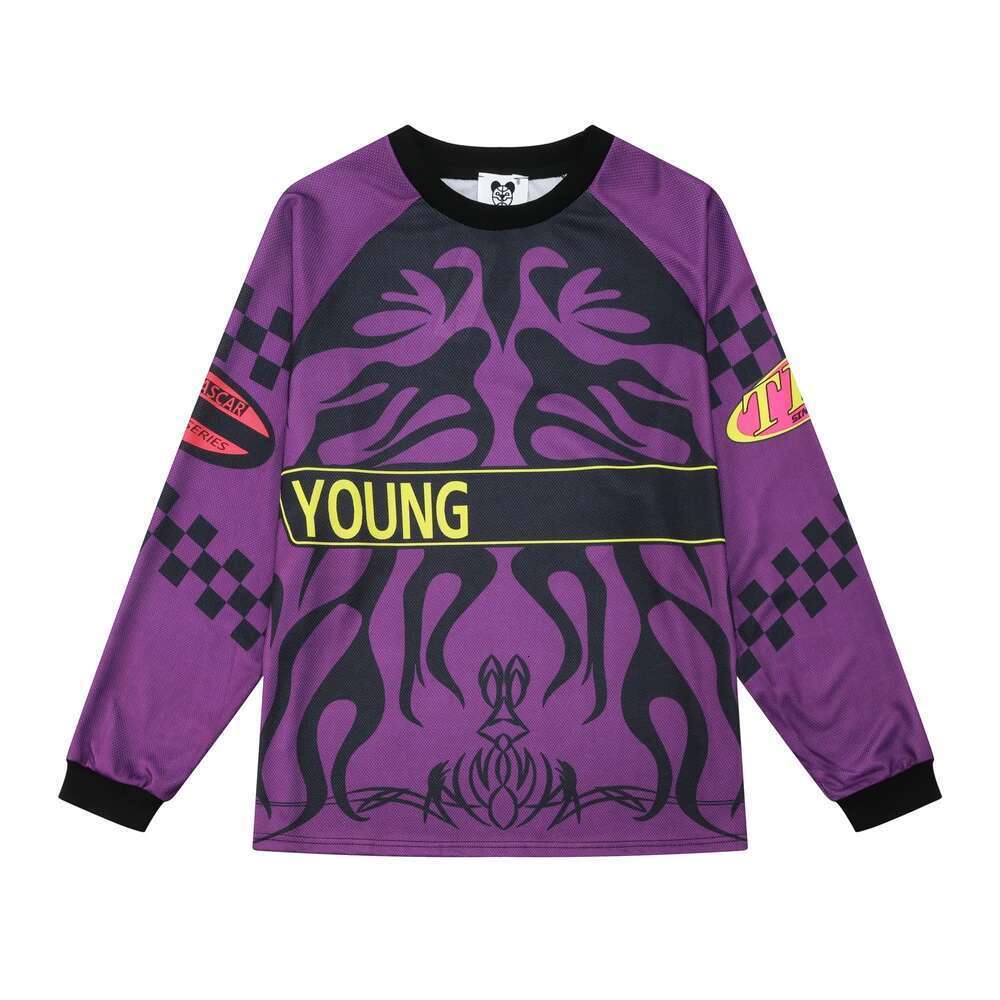 Streetwear Totems Sports Mens Baseball Shirts Long Sleeve Breathable Casual Fall Tshirts Crew Neck Baggy Loose Top Tees Oversize