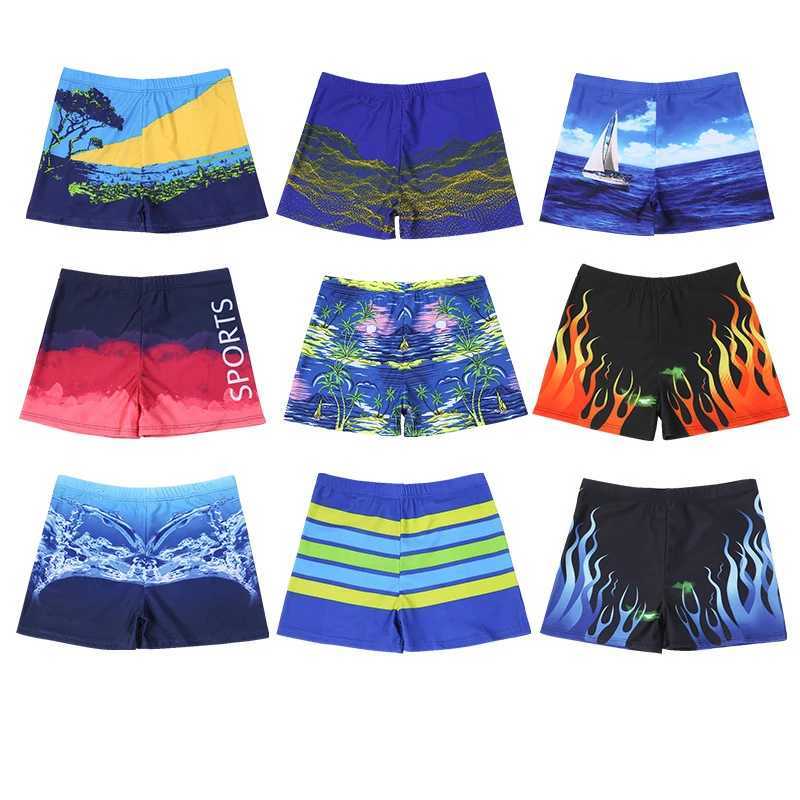 Mens Elastic Swimming Trunk Swimwear Beach Swim Sport Short Briefs Surfing Summer Swimsuit Boxer Shorts Bathing Suit W250214