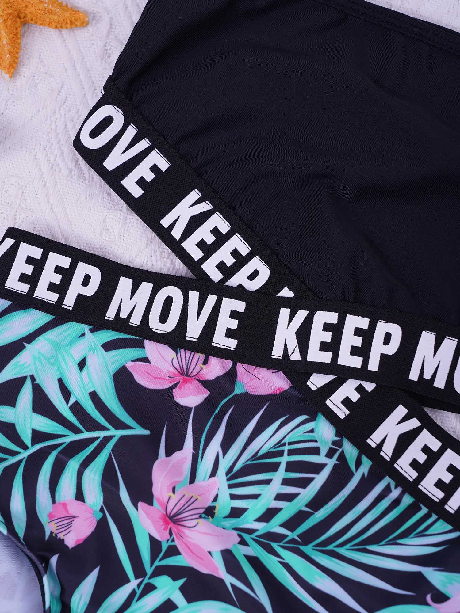 Kids Girls Hollow Out One-piece Swimwear Single Shoulder Letter Print Bodysuit Swimsuit Pool Bathing Suit Beachwear Sportswear Z250214