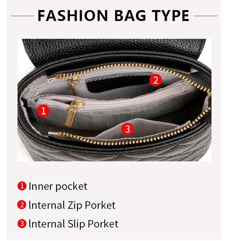 Women's Top Layer Handbag Gge Small Wide Head Leather Messenger For Women Black Women's Bag Oblique Shoul