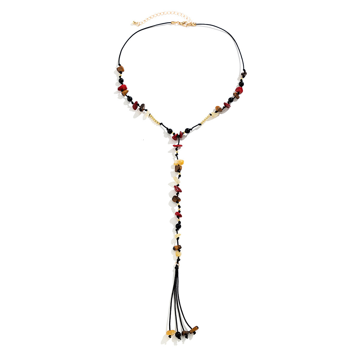 Woman fashion Jewelry ethnic Zen tassel long sweater chain vacation style beaded new Chinese necklace for women