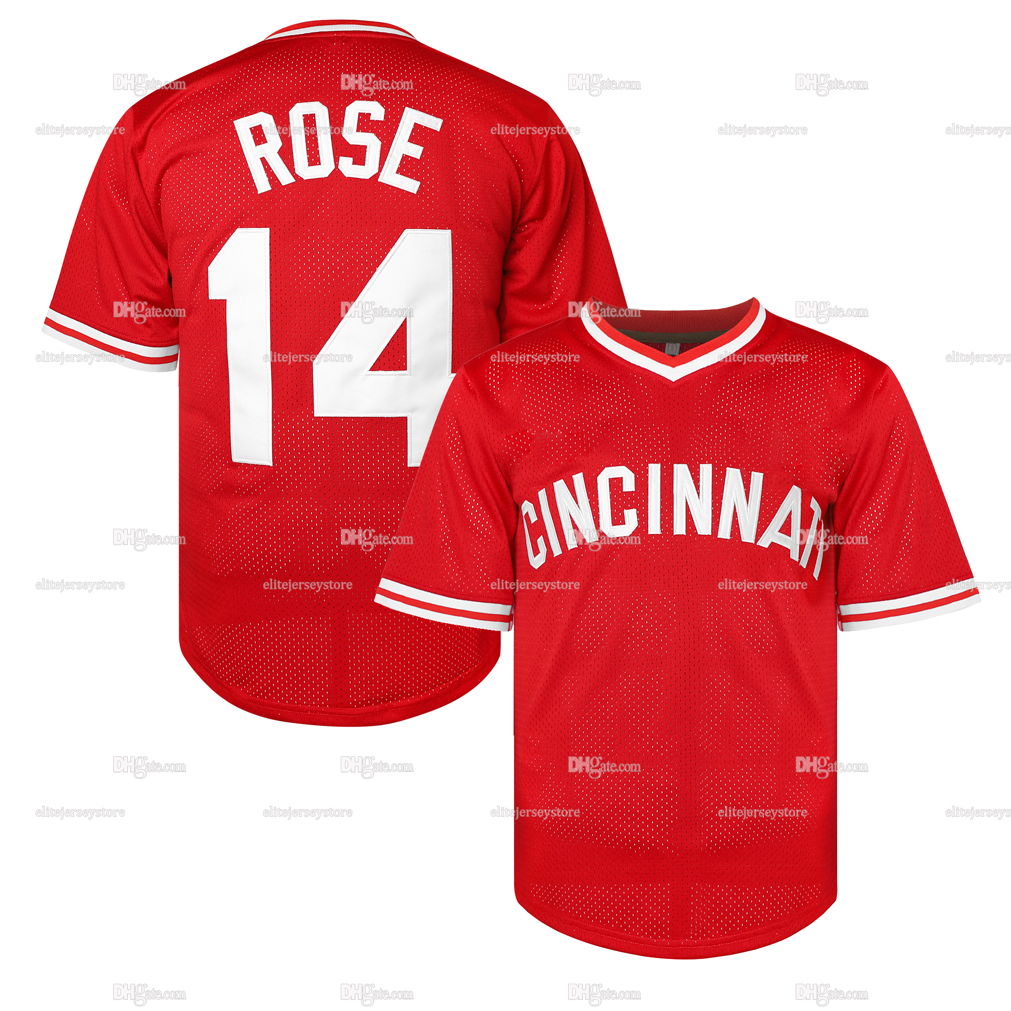In Stock Elly De La Cruz Pete Rose Bench Ken Griffey Jr Throwback Baseball Jersey 100% Stitched Fast Shipping Embroidered Letter Number Design