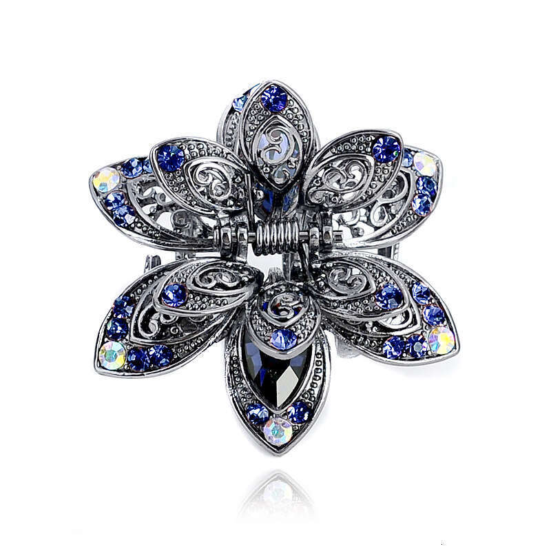 Women's accessories clip, crystal dot diamond hollow center grab alloy headwear hair clip