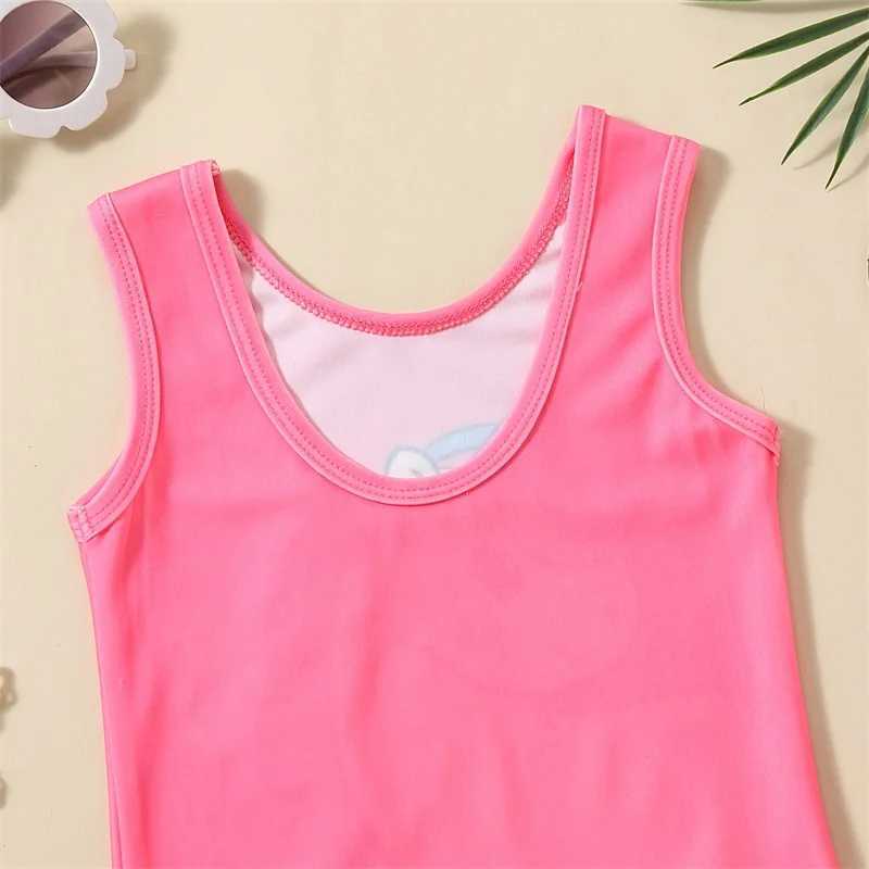 Yiiciovy Toddler Baby Girls Summer Swimsuit Cute Print Sleeveless Scoop Neck Kids Girls Bathing Suit Swimwear Z250214