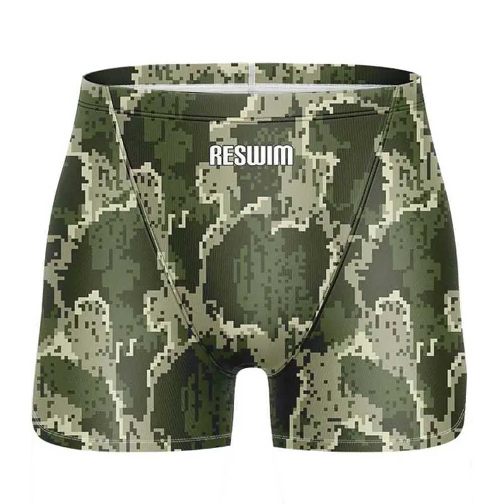 Summer Mens Swim Jammer Shorts Endurance Athletic Training Swimsuit Swimming Trunks Swimsuit New Swimming Jammers Surfing Shorts W250214