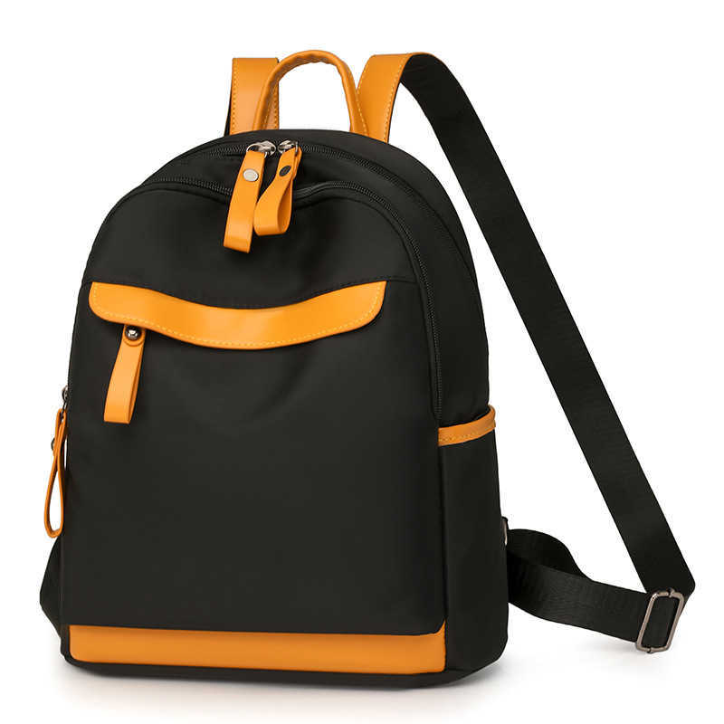 Leisure Backpack New Lightweight And Fashion Travel Color Contrast Backpack Large Capacity Womens Small Backpack Womens Bag