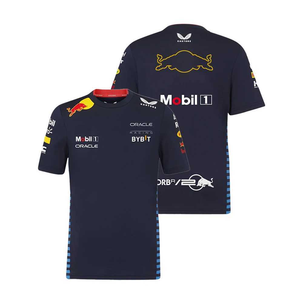 Men's Polos 2024 New F1 Racing Competition Outdoor Extreme Sports Extra Large T-shirt Mens Hot Selling Red Animal Short swed Bull Shirts z250213