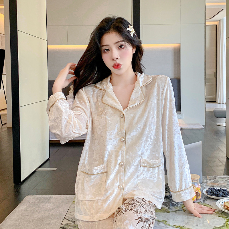 X132-Spring and summer European and American ladies' home clothes nightdress modal short-sleeved V-neck home pajamas dress