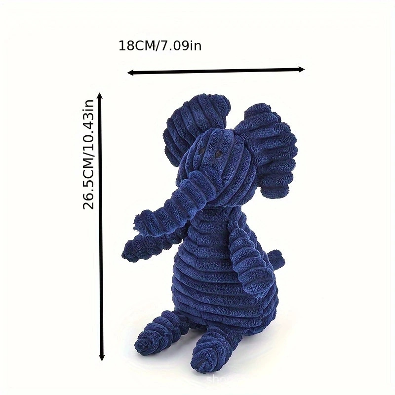 Plush Dog Toy Animals Shape Bite Resistant Squeaky Toys Corduroy Dog Toys for Small Large Dogs Puppy Pets Training Accessories