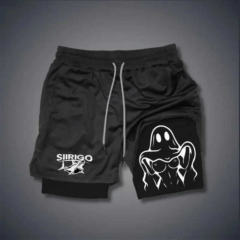 Double Layered Fitness Shorts For Mens Summer Slim Fit Quick Drying Breathable Shorts For Mens Sports And Fitness WearXJ250213