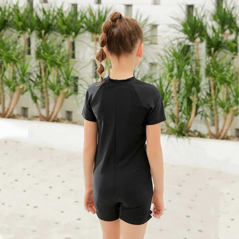 Front Zipper Swimsuit Girls One Piece Swimwear With Extra Swim Skirt Swimming Suit Beachwear Hot Spring Clothes Bathing Suit Z250214
