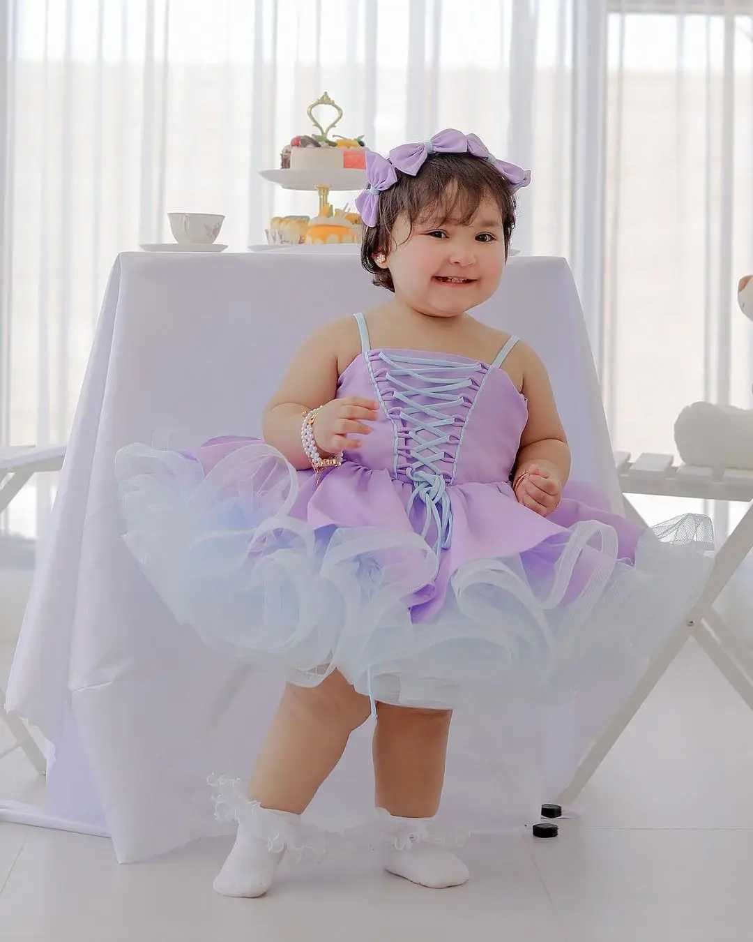 Lovey Flower Girl Dresses for Wedding With Bow Suspender Girl Kids Birthday Ball Gown First Holy Communion Gowns Customized Z250214
