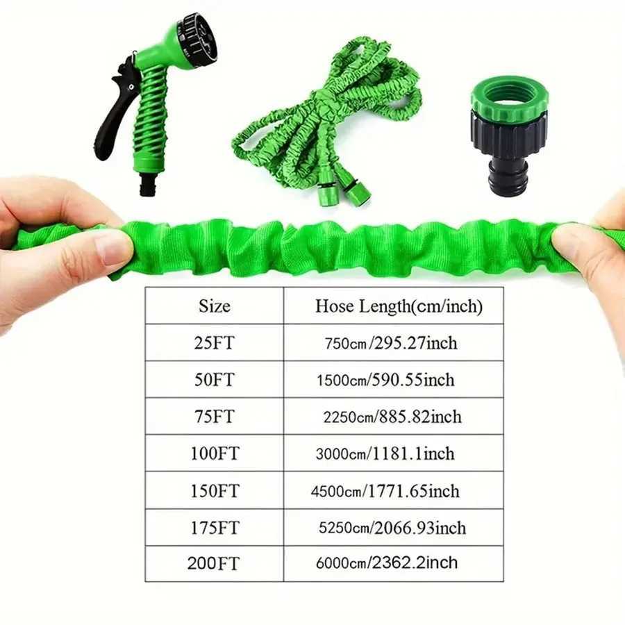 High pressure hose expansion hose high-pressure irrigation hose garden hose spray gun car water gun T250214