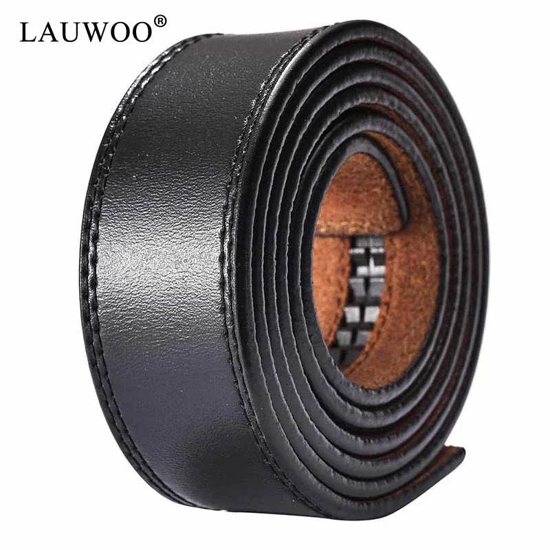 100% cow leather No Buckle 3.5cm Wide Real Genuine Leather Belt Without Automatic Buckle Strap Belts Men High Quality 250213