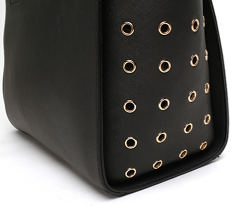 Fashion Pet Carrier Dog Cat Carrier Purse Waterproof Hard Leather Handbag Pet Tote Bag for Puppy Small Dogs and Cats TSA Airline Approved Black C14