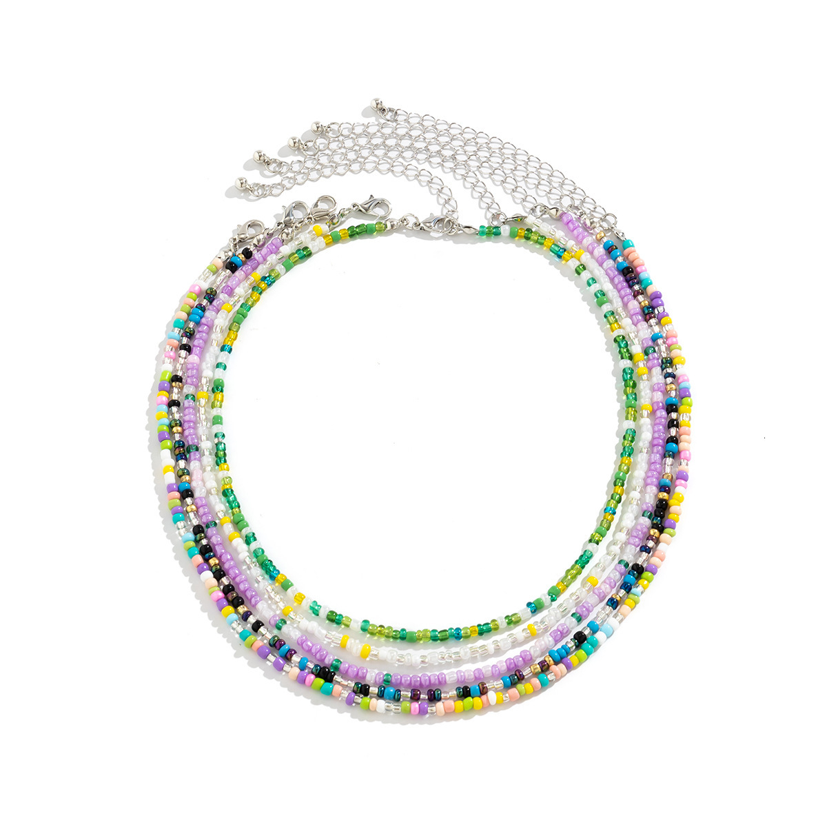 Woman Jewelry countryside summer beaded short collarbone chain sweet and minimalist vacation style fashion rice bead necklace