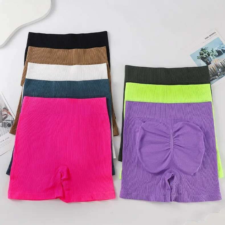 Yoga Set With Chest Pad Shockproof Back And Hip Shorts Sports Bra Clothes For Women