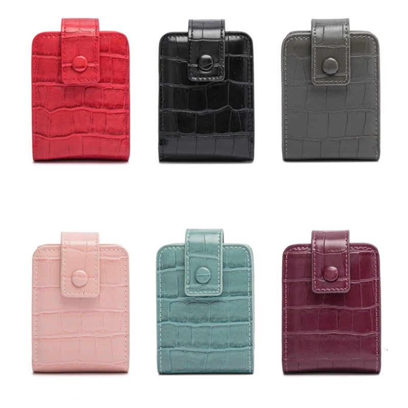 Lipstick Cosmetic Bag with Mirror Women Travel Makeup Bag Pattern Pu Mini Toiletry Organizer Pouch Storage Neceser 250207