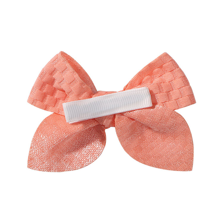 Children's Ribbon Hair Clips Wholesale 3.3 Inch Solid Color Handmade Girls Bow Hair Accessories Fashionable Cute Kids Headdress LA084