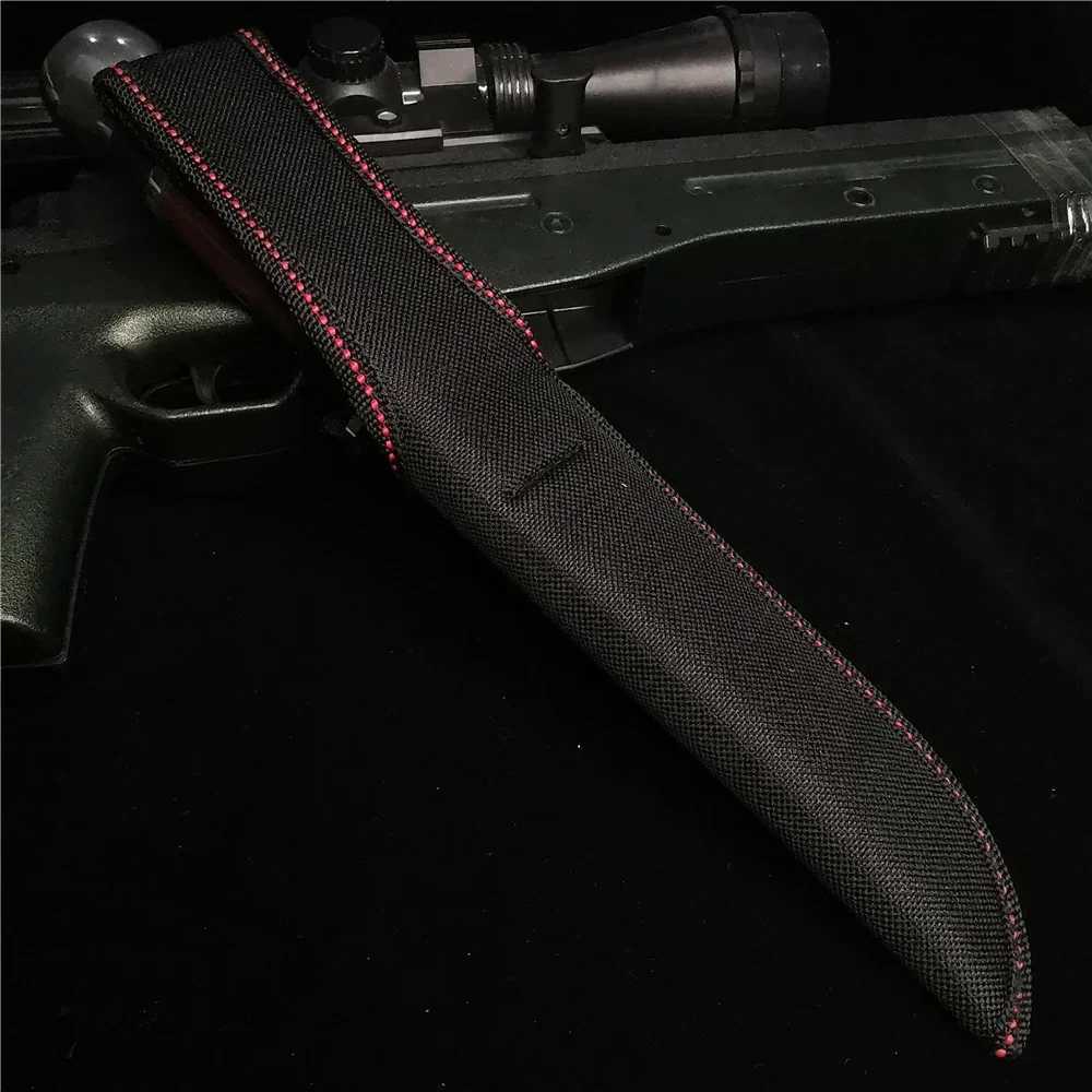 Sharp Sword Stainss Steel Knife Outdoor Cam Hunting Knife with Nylon Knife Cover Carry Around Sharp and Durab W250214