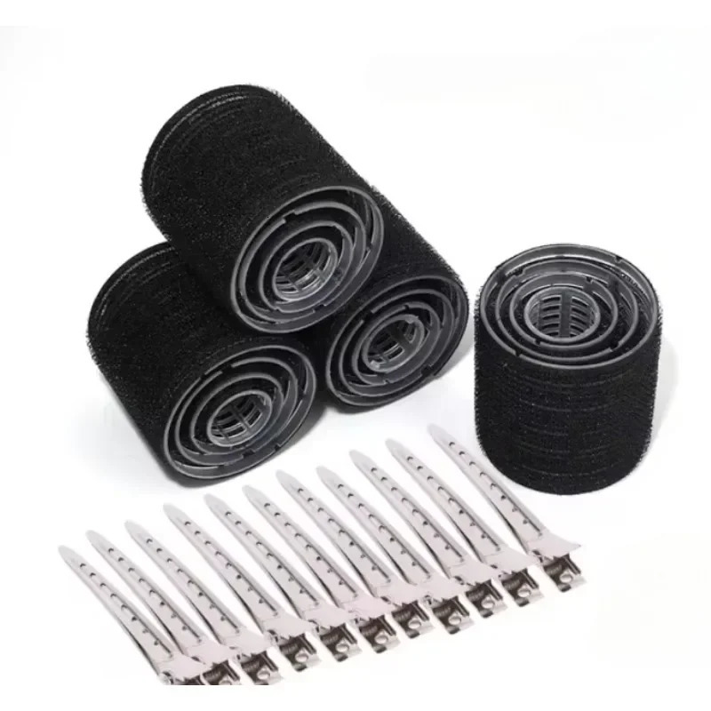 28pcs/Set Hair Roller Sets 18pcs Plastic Self Grip Hair Curlers 3 Sizes Hairs Rollers 10pcs Metal Clips DIY Hairdressing Tool 250214