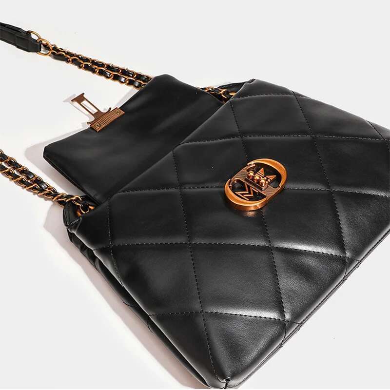 2024 New Simple Fashion Shoulder Broadband Women's Handbag PU Leather Crossbody Bag