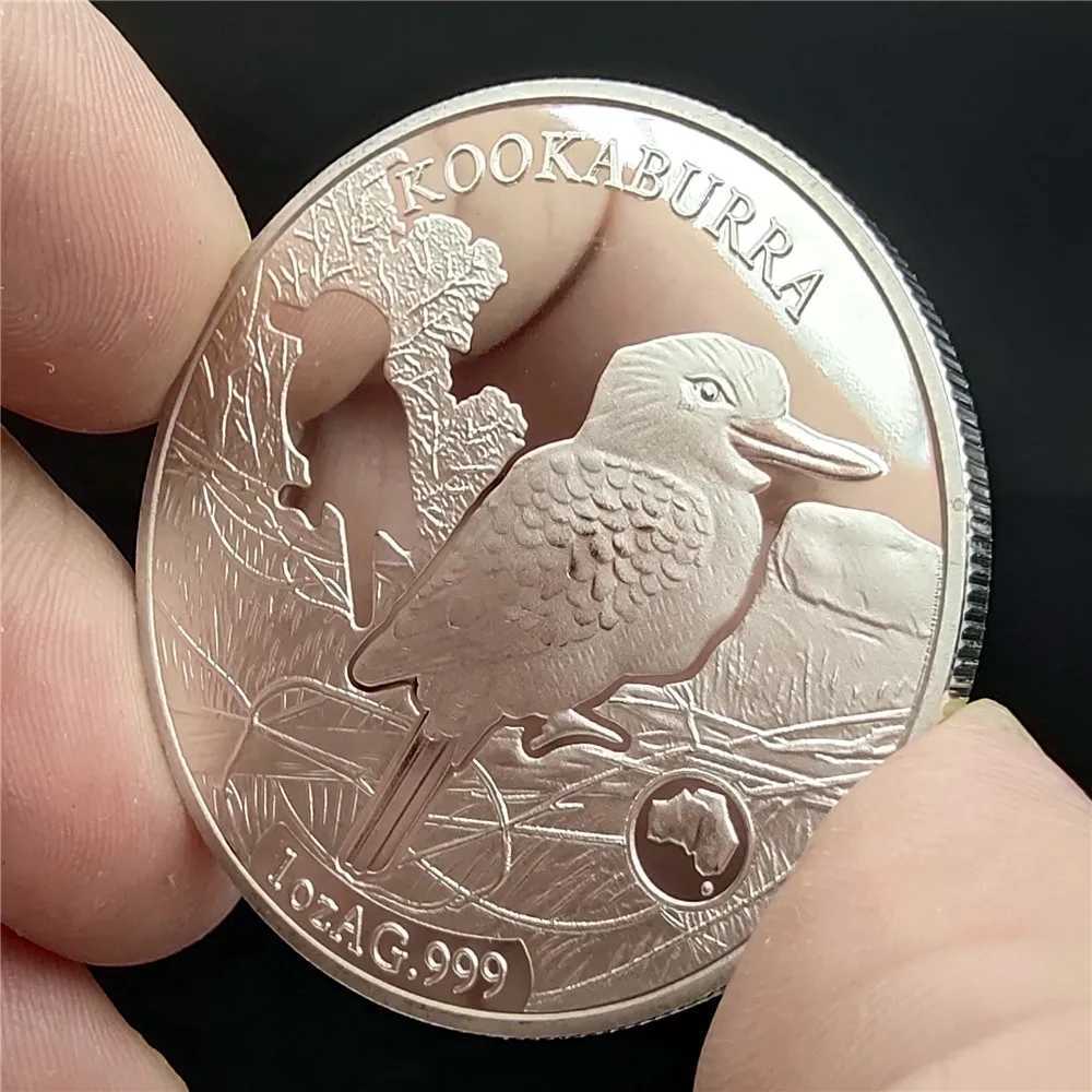 6PCs 2019 Australia Silver Coins Koala Saltwater Crocodie Kangaroo Snake 1 OZ Animal Silver Coin Elizabeth Souvenir GiftsXJ250214