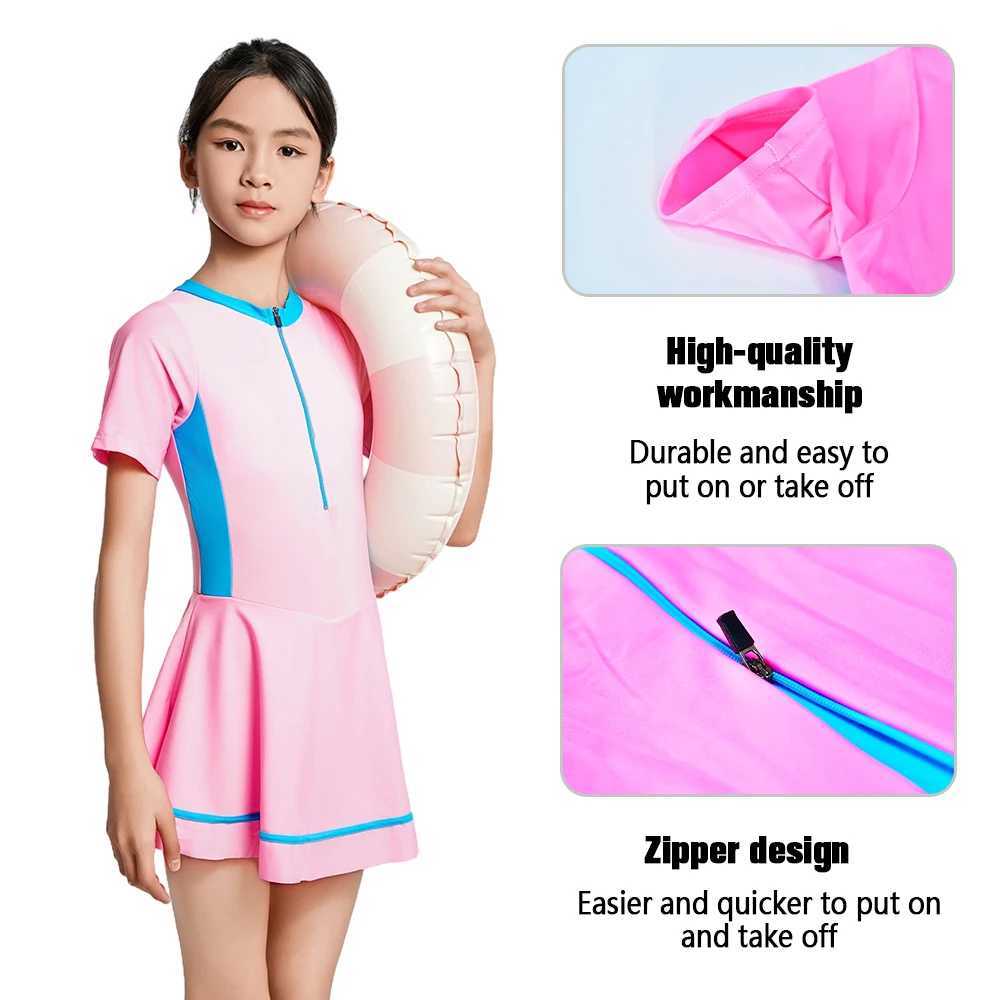 Fashion Swimwear Cute Summer Kids Girl One-piece Suits Breathable Swimming Clothes Swimsuits Summer Professional Swimming Suit Z250214