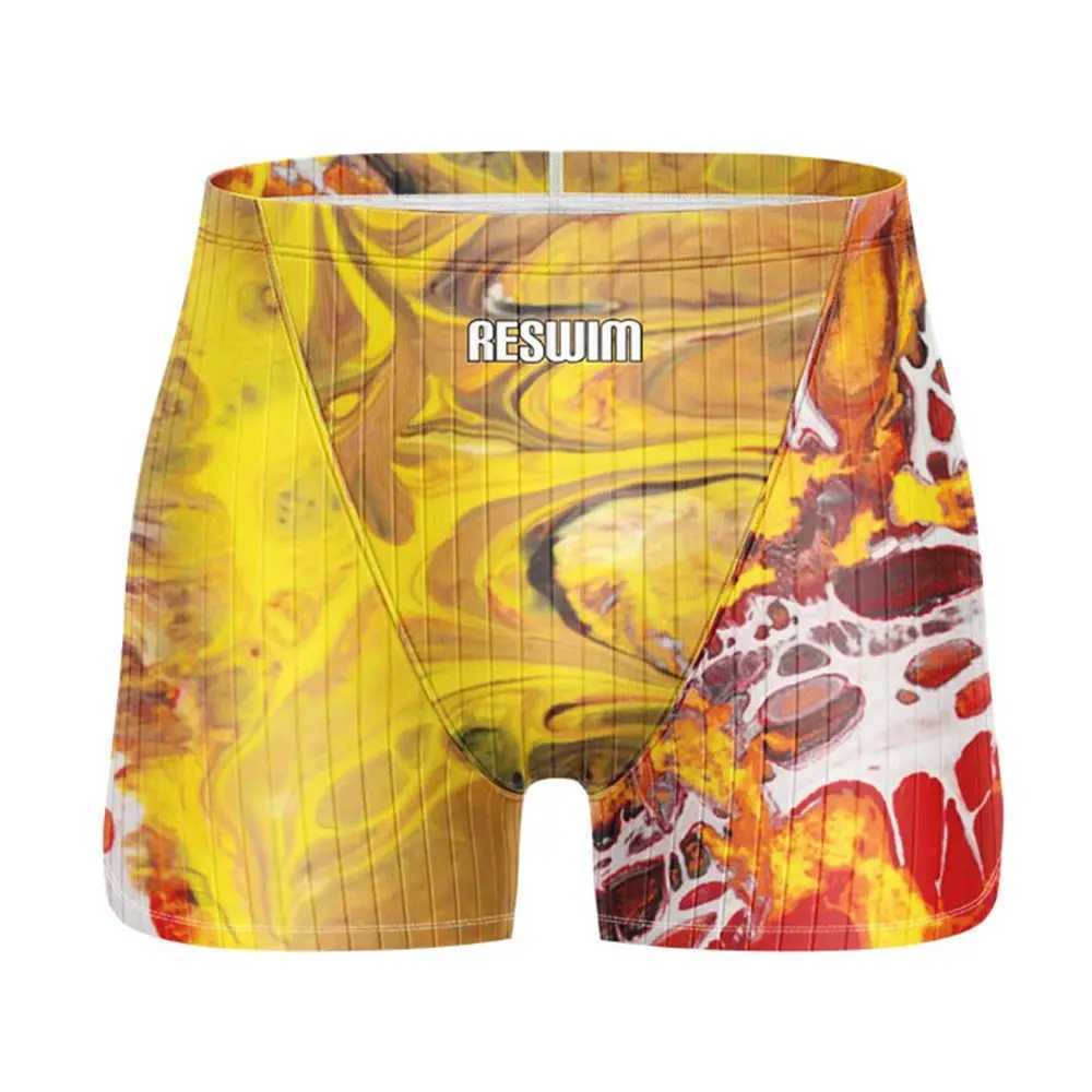 Mens Jammer Swimsuit Athletic Training Swim Trunks Bathing Suit Durable Training Swimming Surfing Diving Shorts Summer Swimwear W250214