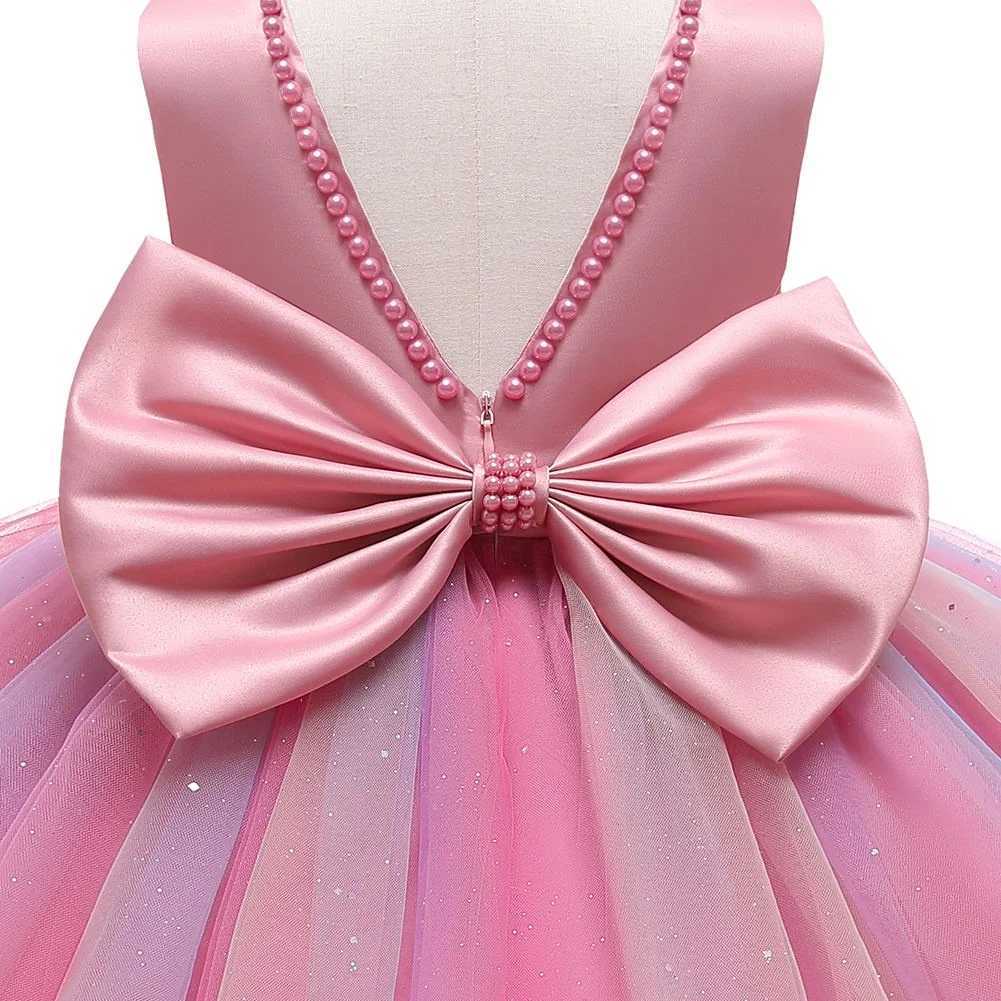 Newborn Baby Girls Baptism Dress For Baby Lace Princess Dress Solid Evening Clothes with Headband Infant Wedding Par Vestidos Z250214