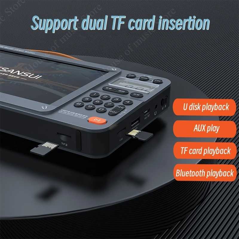SANSUI F51/F50 Portable FM Ra Video display ra Wireless Speakers Dual TF Card Slot MP4 Music Player Video E-book Z250214