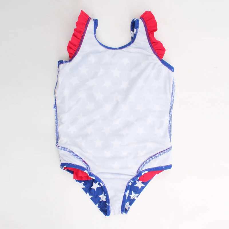 Toddler 1-6 Years Mini Ruffles Swimsuit Nylon Fabric Bathing Suits Cotton Lining Kids Girls Swimwear Infant Beachwear Z250214