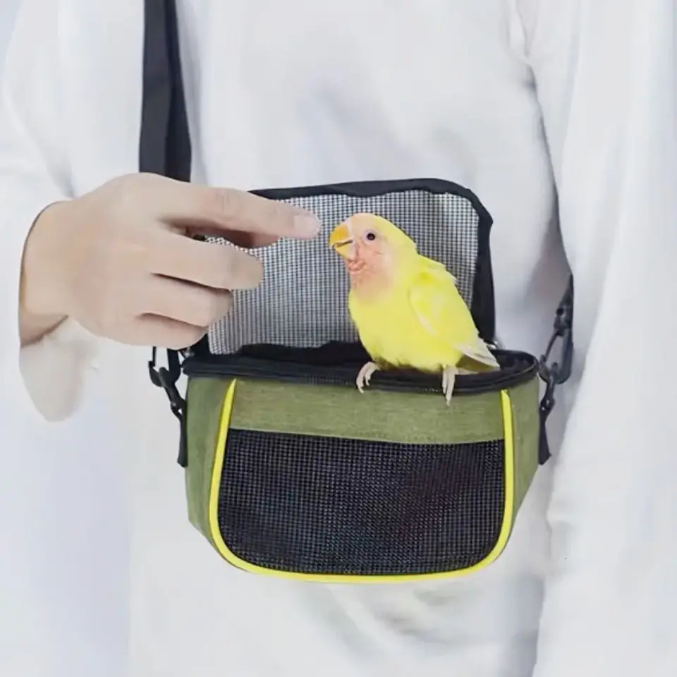 Bird Cage Portable Parrot Hamster Lizard Bag Sugar Glider Backpack Small Animals Accessories 250206