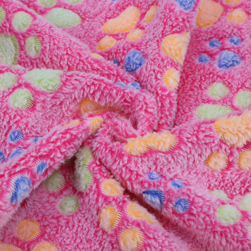 Wholesale Dog Pet Blankets Paw Print Pattern Fleece Cat Blanket Extra Sofess Fluffy Lightweight Washable Fy3417