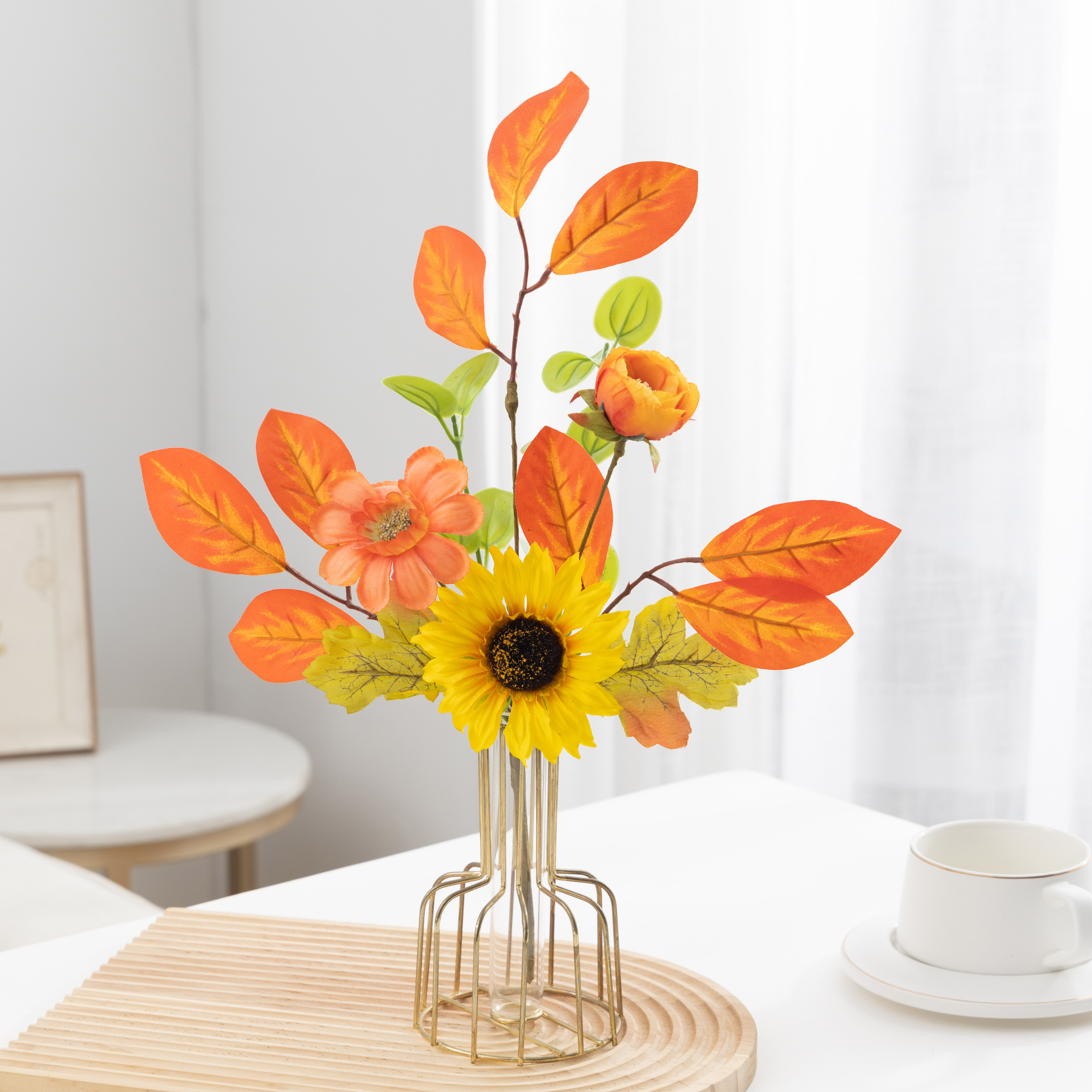 Enhance Your Space with Natural-Looking Artificial Blossoms in Seasonal Hues Perfect Addition to Any Living Area