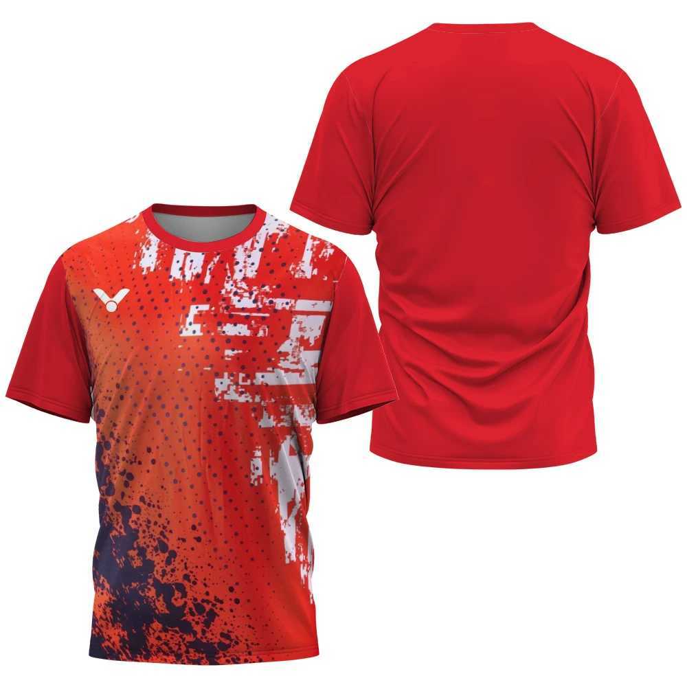 2024 Breathable Badminton Tennis T Shirt Men Fashion Sportwear Top Clothing Male Gym Fitness Short Sleeve Outdoor Sports Uniform W250214