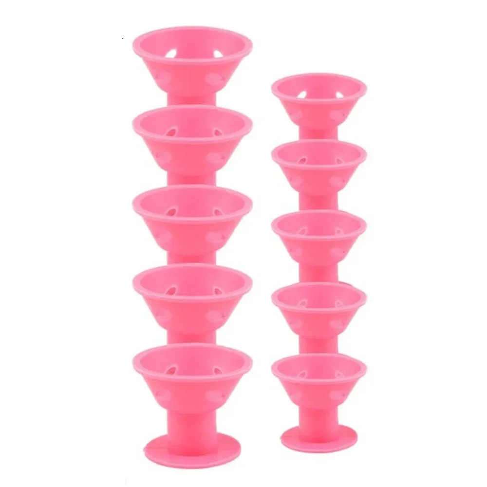 10Pcs/lot Heatless Hair Curlers No Heat Hair Rollers Soft Silicone Curls Sleeping Lazy Curling Rods Wave Formers Styling Tools 250214