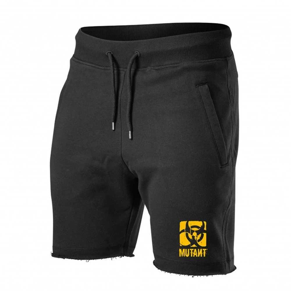New Cotton Running Shorts Men Print Bermuda Gym Fitness Training Bodybuilding Short Pants Male Jogging Workout Crossfit BottomsXJ250213