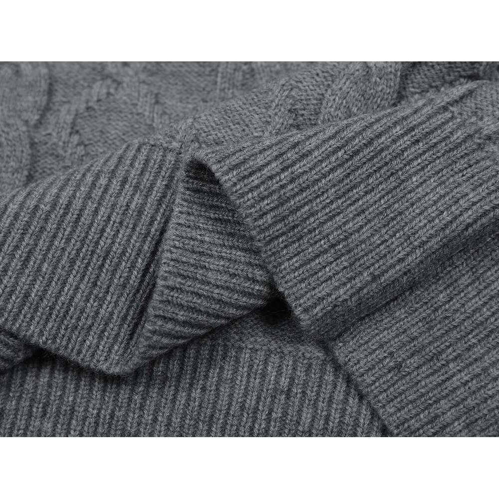 High Street Twist Jacquard Weave Pullover Knitted Sweaters For Men And Women Crew Neck Casual Baggy Autumn Clothes Oversized