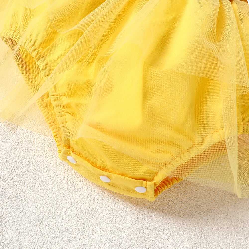 Baby Summer Street Fashion Collide Color Girl One-piece Dress Mesh Skirt Z250214