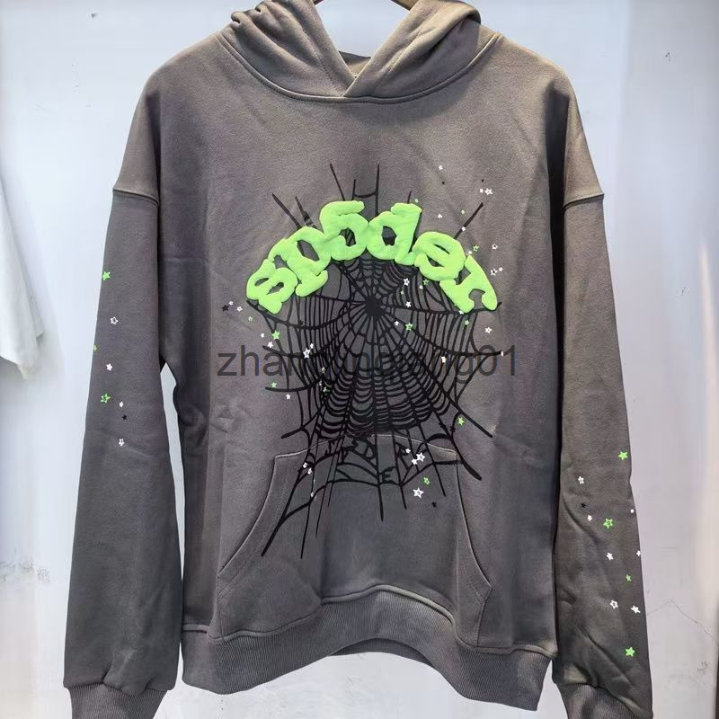 designer spider sp5dert sp5der sp5yder sp5dier sp5def hoodie spring winter cotton vintage luxury fashion foam printing dark grey hoodies womens mens sweatpants sw