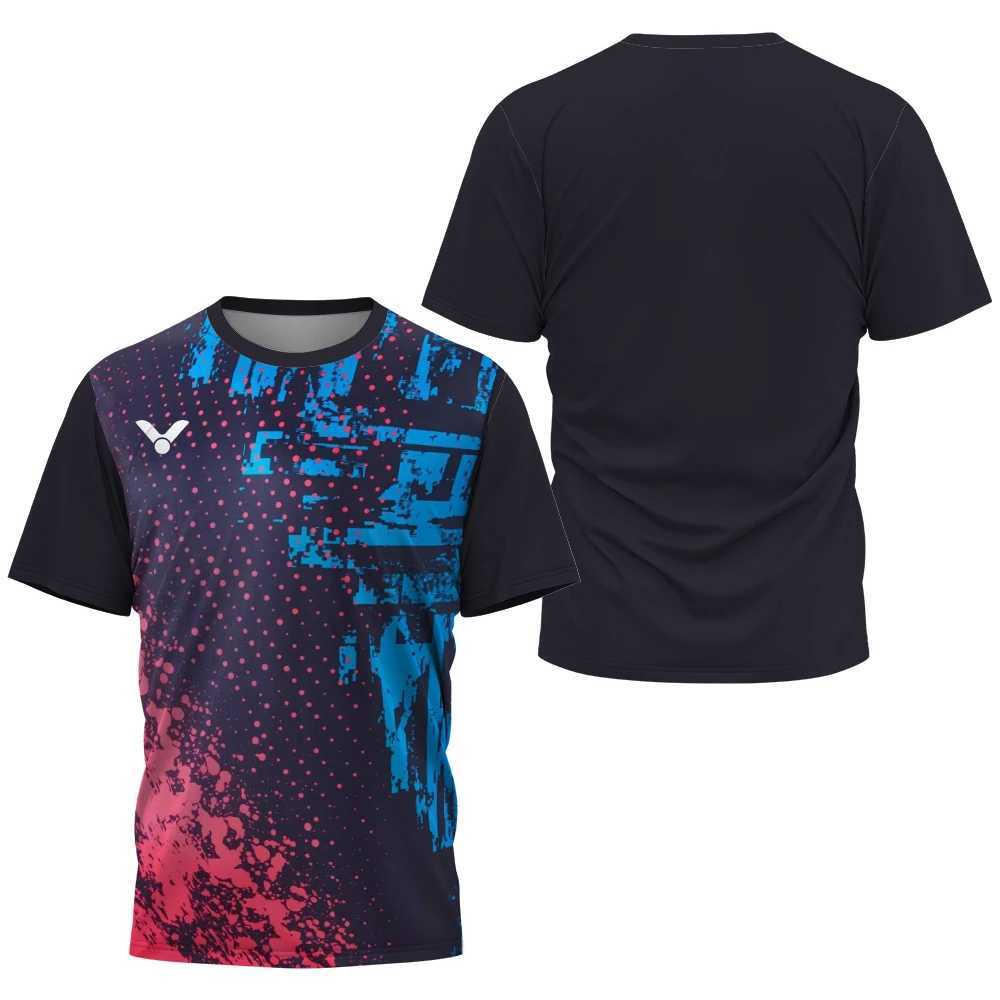2024 Breathable Badminton Tennis T Shirt Men Fashion Sportwear Top Clothing Male Gym Fitness Short Sleeve Outdoor Sports Uniform W250214