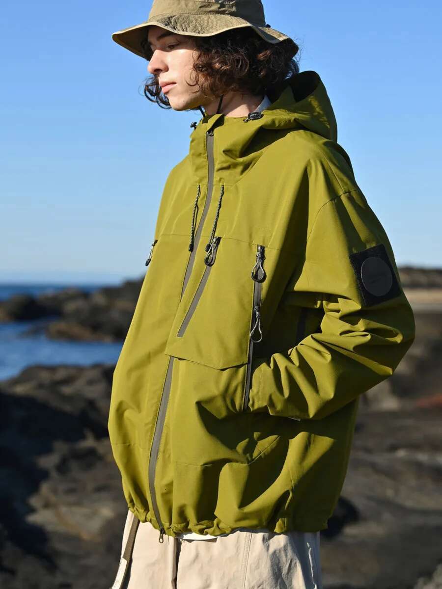Outdoor Hooded Men Women Functional Windbreaker Advance Jacket Spring Autumn Waterproof Windproof Sports Coat Outerwear