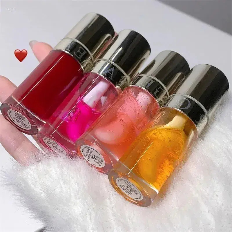 Lip Gloss Moisturizing Liquid Lipstick Jelly Lasting Cherry Red Pink 6Colors Sexy Non Sticky Cup Tint Korean Lips Oil Makeup Stick S stick 1 s