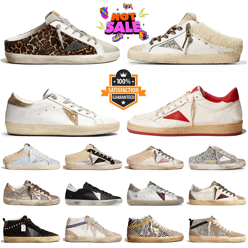 Fashion Luxury Slippers Designer Casual Dirty Star Shoes des chaussures Platform Vintage Sneakers Stars Silver Glitter Loafers Shoe Womens Mens Leather Trainers