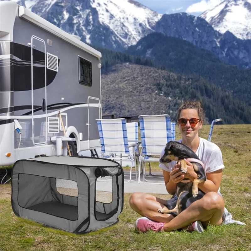 Others Dog Carrier Dog Carrier Bag Foldable Pop Up Dog Travel Crate Cat Pet Carriers Dog Travel Bags For Small Dogs Cats Kennel Tent Cage Outdoor H250