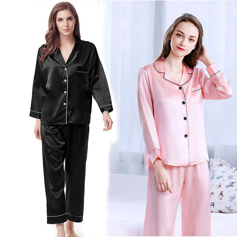 B888-Women's coral fleece pajamas set autumn and winter thick warm flannel pajamas can be worn outside
